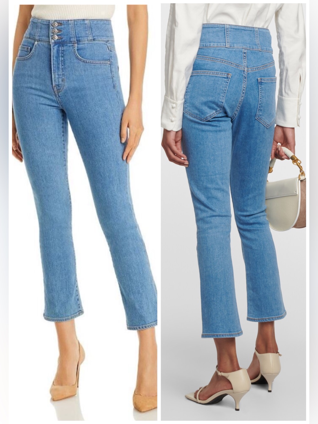 Veronica Beard Carly Kick Flare High Rise Jeans Float On Blue Sz 29